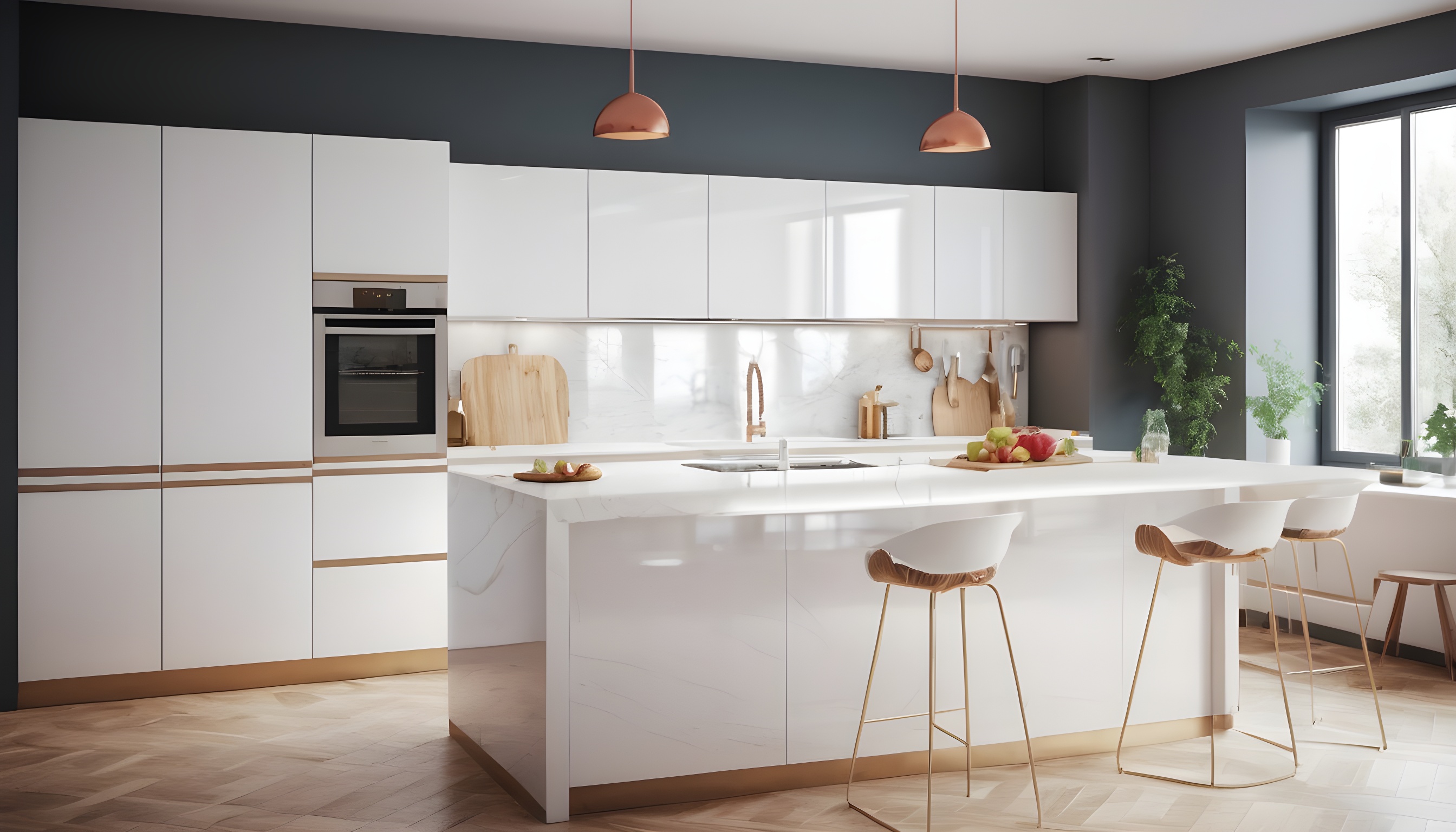Glossy White kitchen