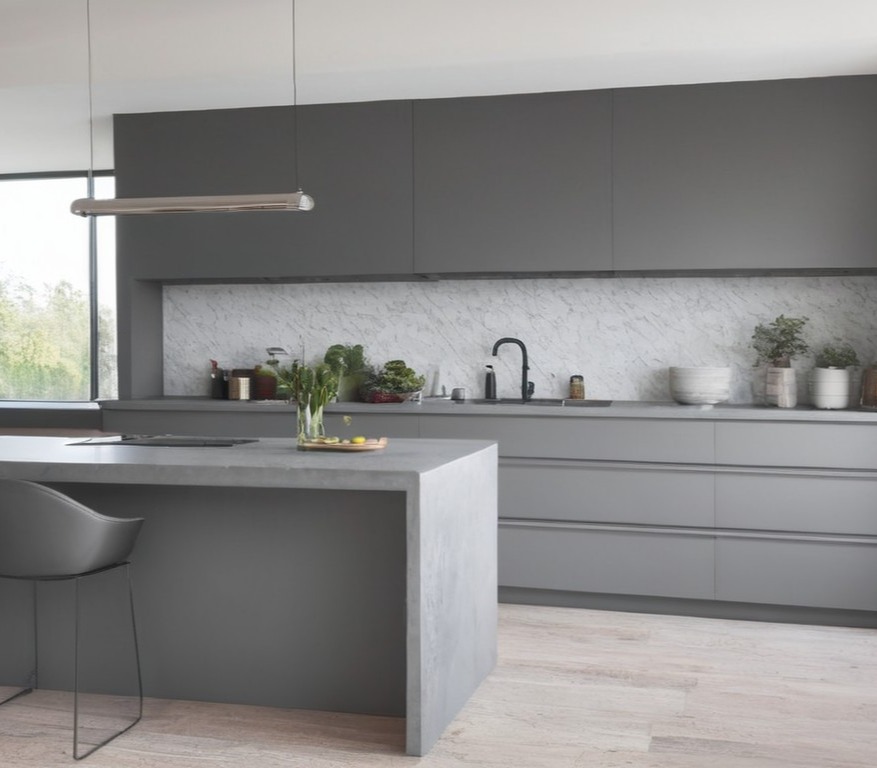 Matte Gray kitchen 6