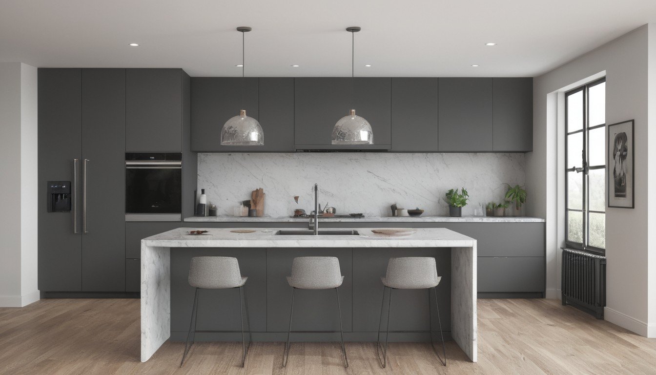 Matte Gray kitchen 7