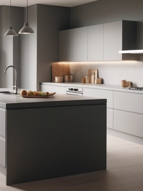 Matte Gray kitchen 5