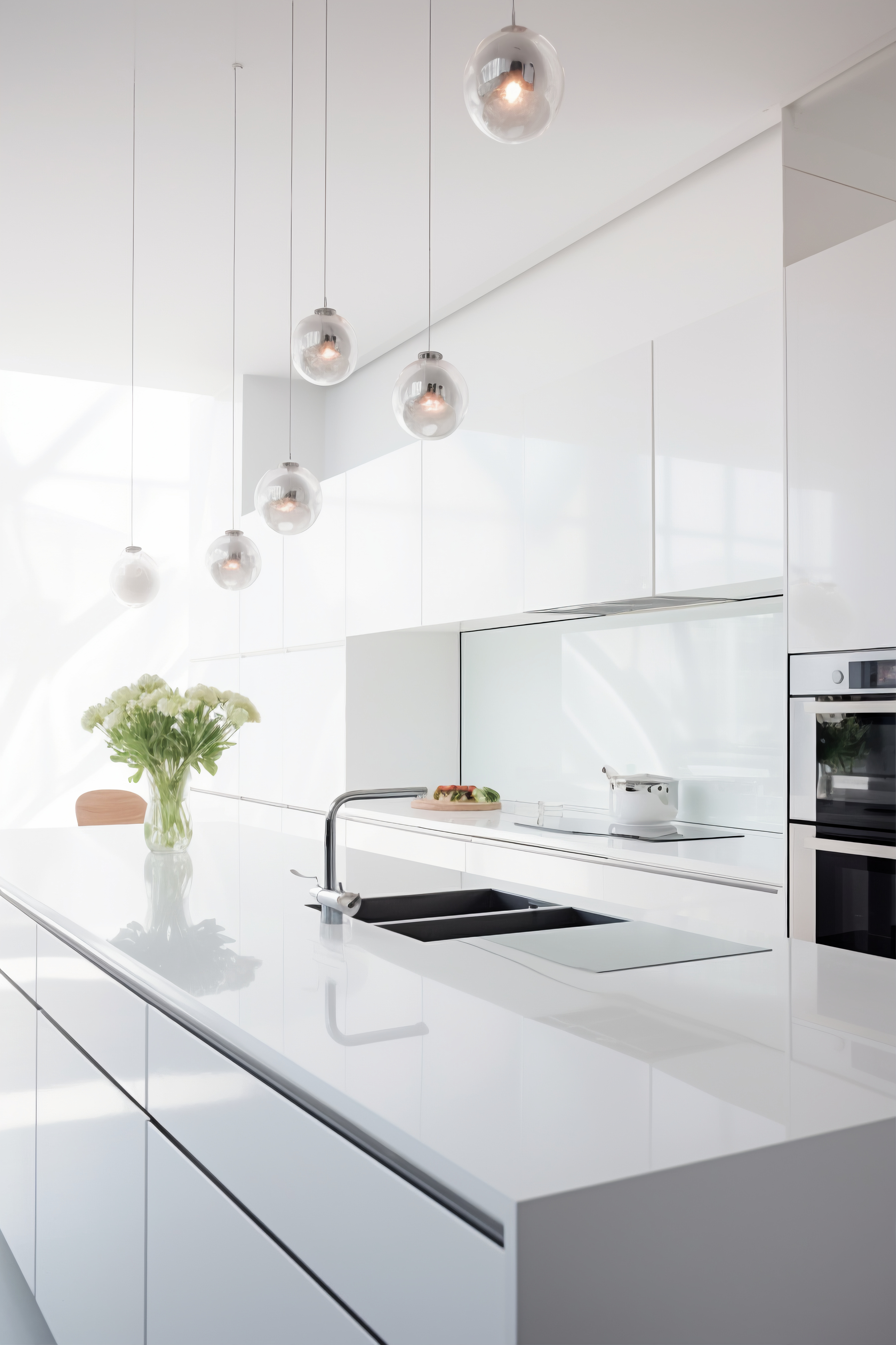 Glossy White kitchen 3