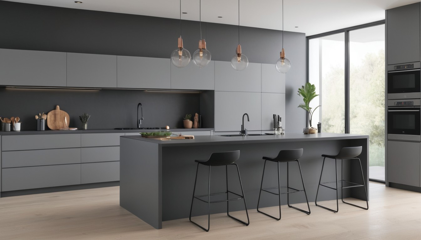 Matte Gray kitchen 2