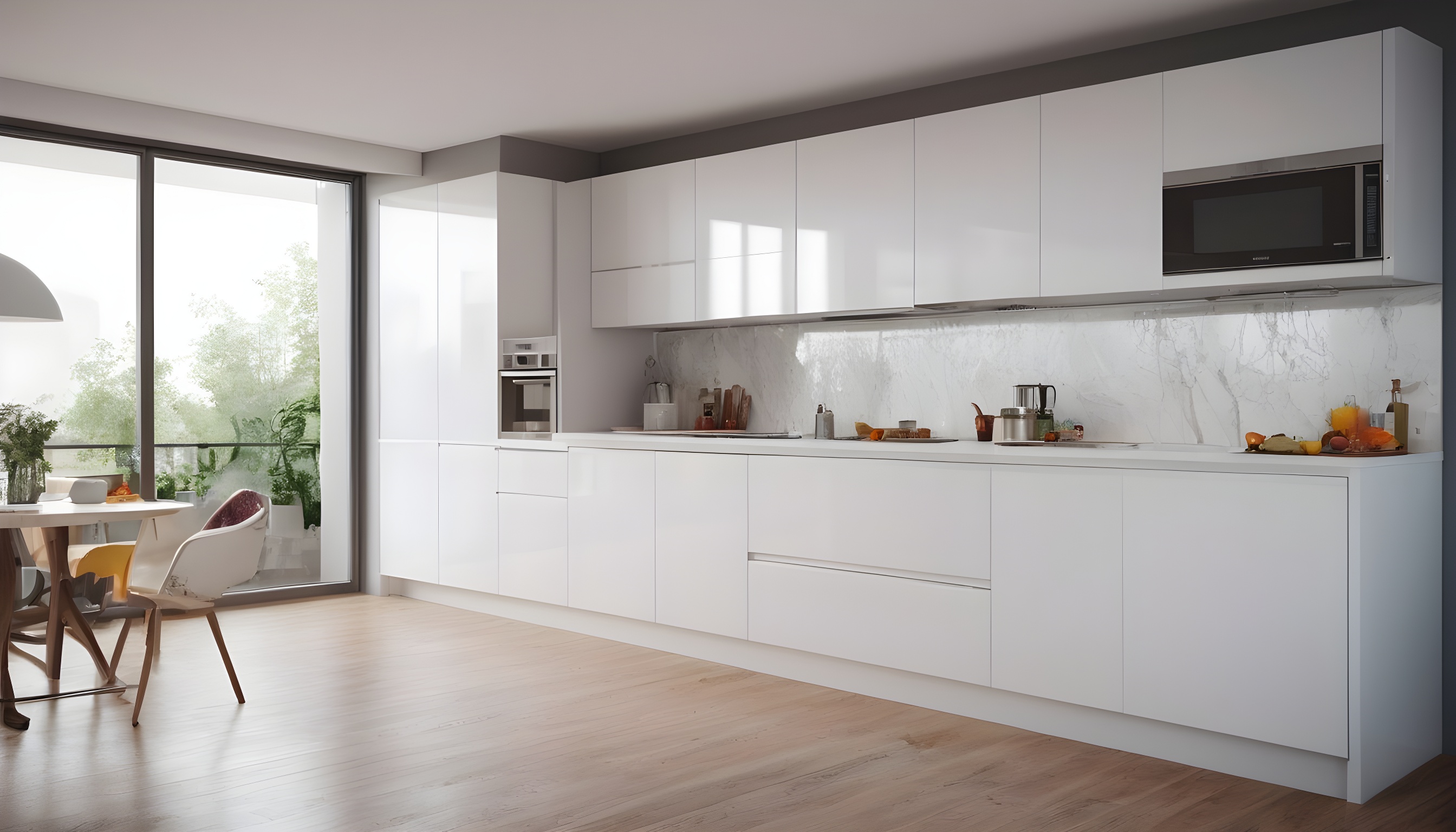 Glossy White kitchen 1