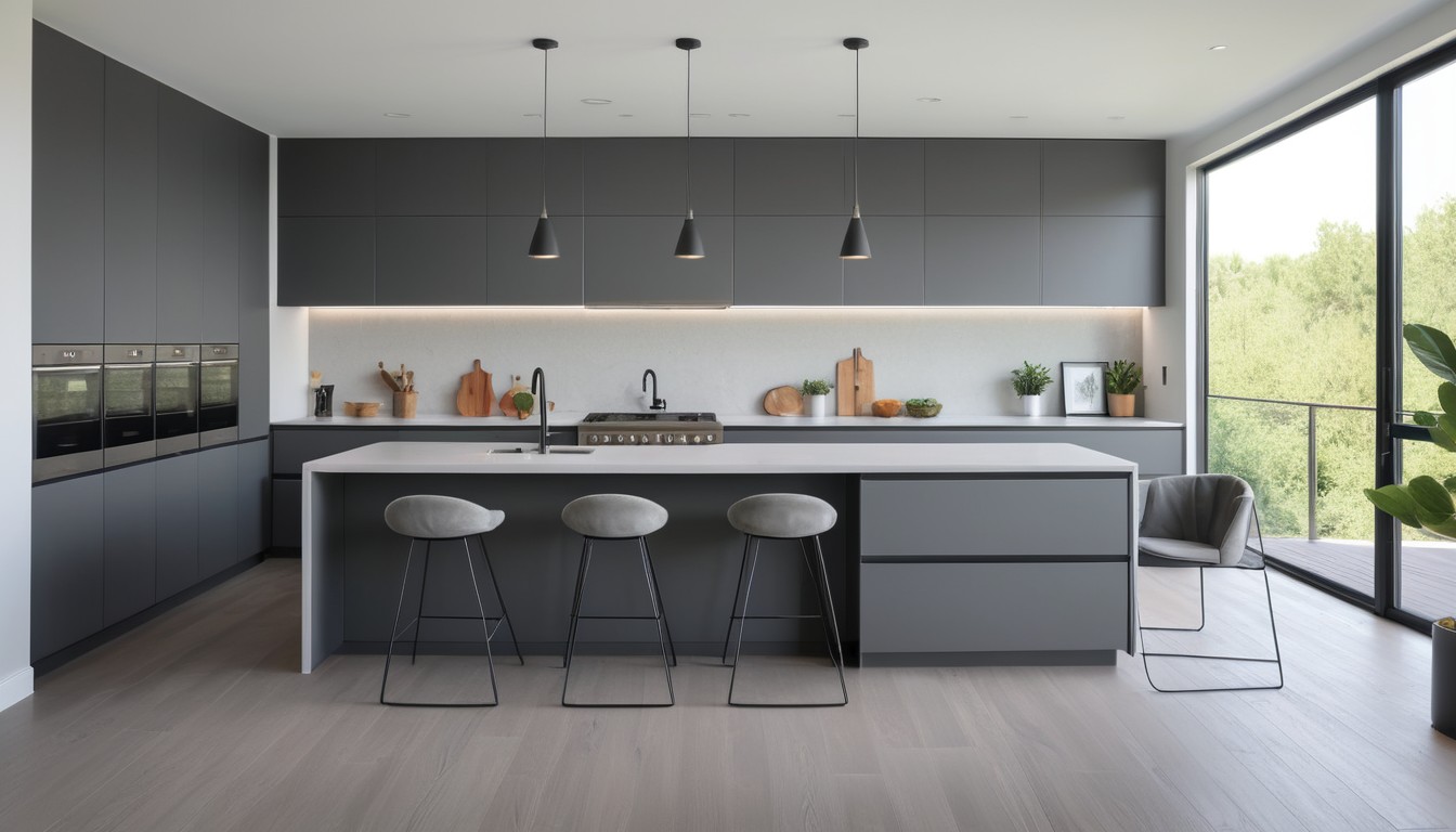 Matte Gray kitchen 4